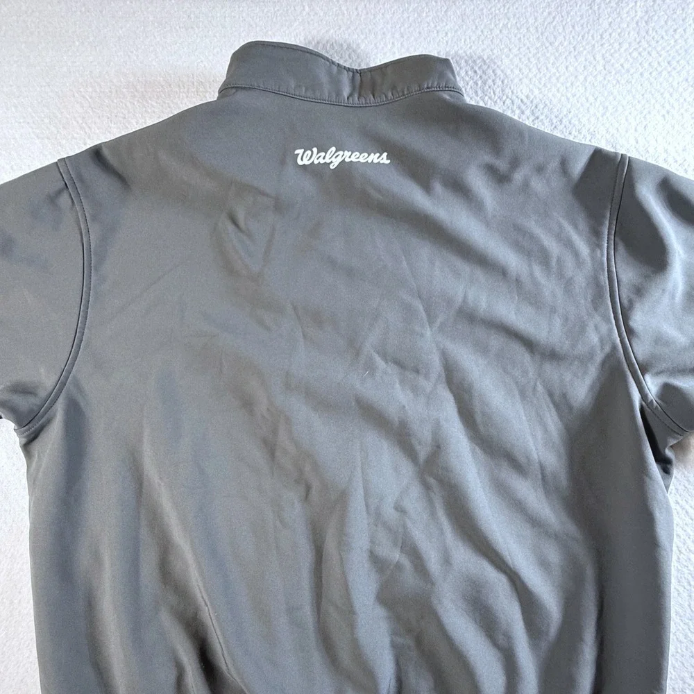 Walgreens Full Zip Fleece Track Jacket Mens XL Gray High Performance Uniforms - Picture 3 of 6